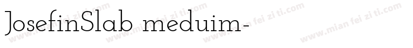 JosefinSlab meduim字体转换